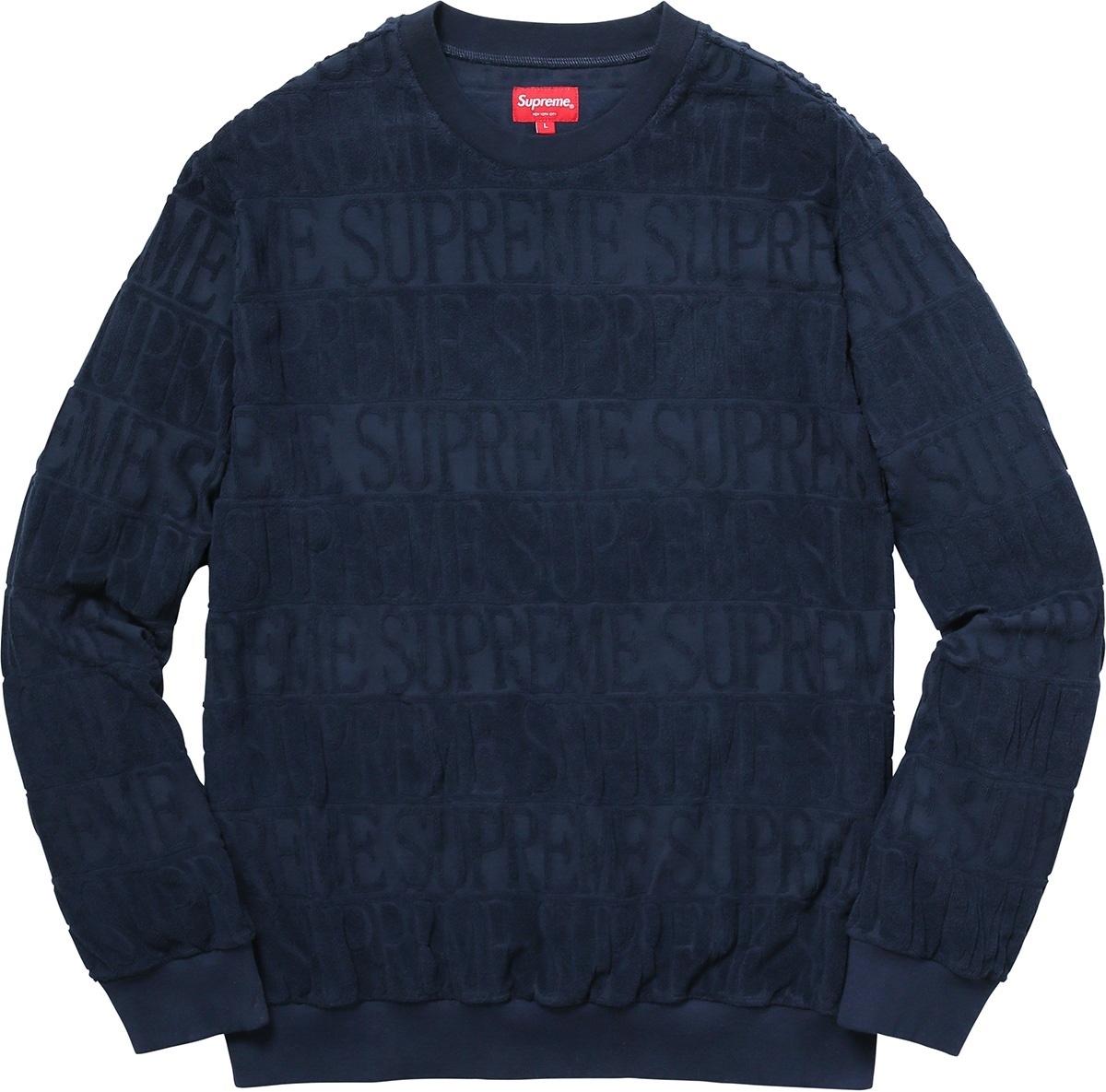 Logo Stripe Terry Crewneck view 2